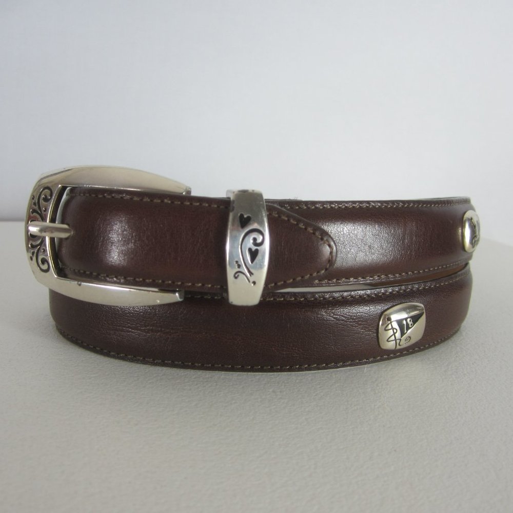 Brighton 34" Golf Belt Brown Leather Made in USA